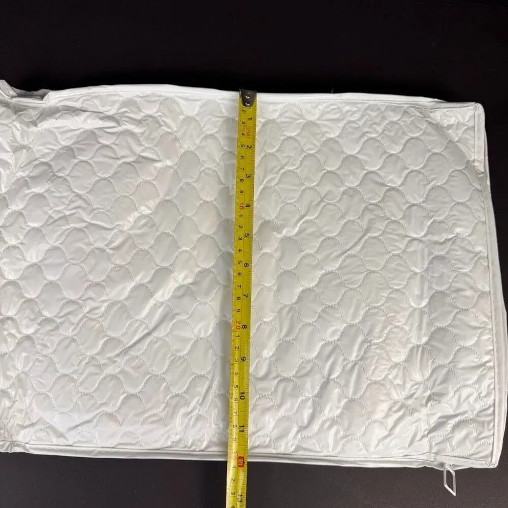 6 Piece Set White Quilted Vinyl Dinnerware/Dish/China Zippered Storage Cases